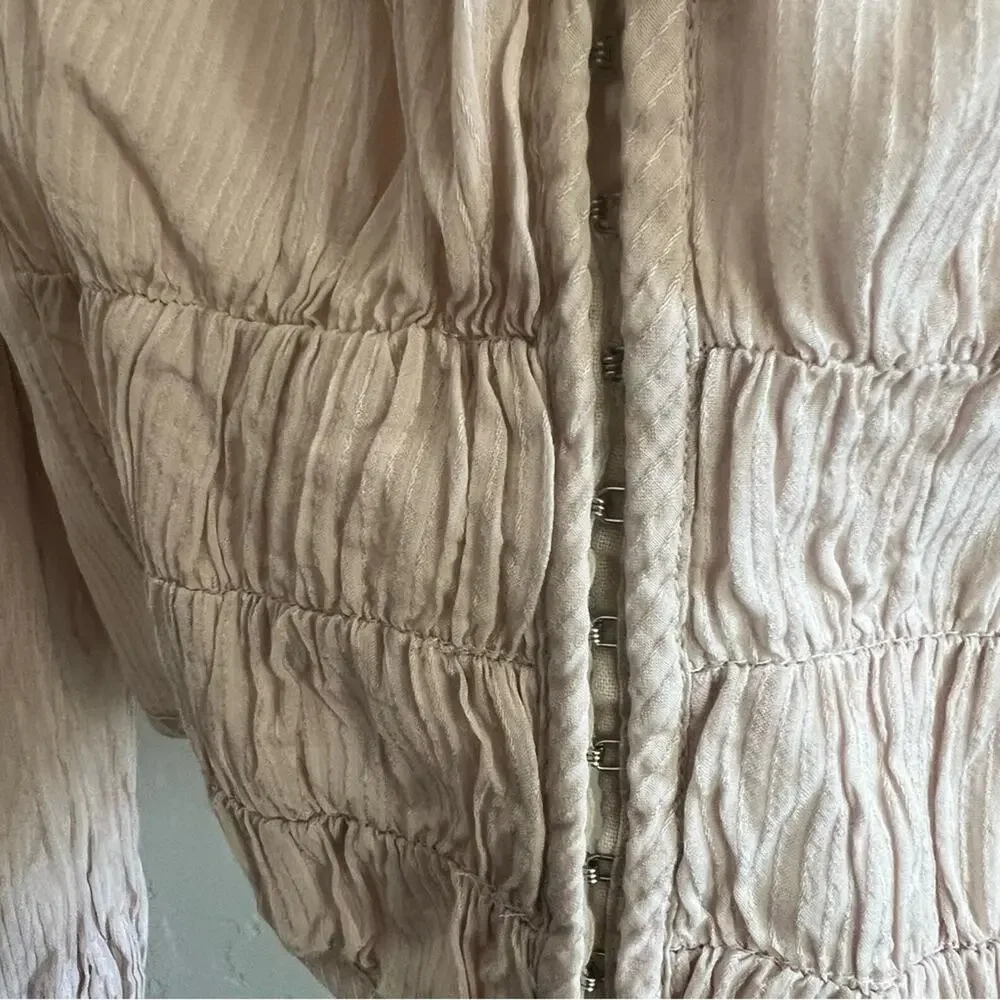 ASTR the Label Amber Puff Sleeve Smocked Blouse
